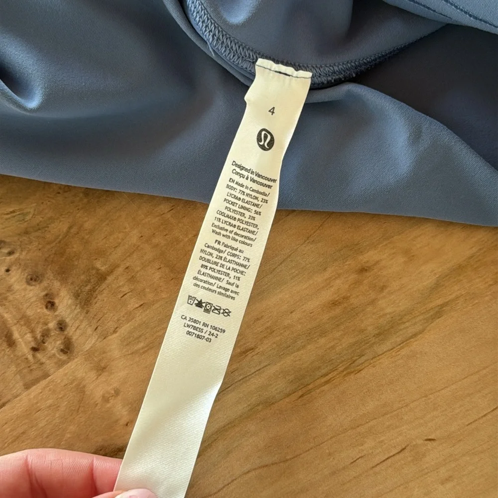 NWT Lululemon Wunder Train High Rise Short 6” inseam Oasis Blue Size 4 Everlux